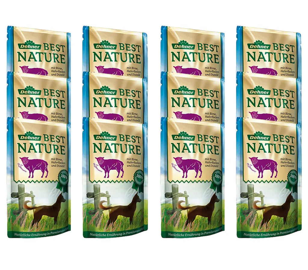  Dehner Best Nature Hundefutter Adult, Lamm Und Birne Mit Haferflocken, Im Beutel, 12 X 150 G (1.8 Kg)