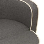  VidaXL Klappbares Hundesofa 76x71x30 Cm Waschbare Kissen Leinen Grau