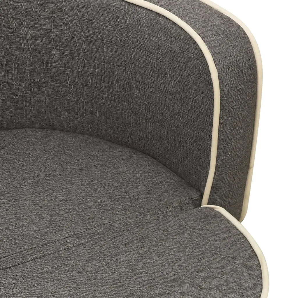  VidaXL Klappbares Hundesofa 76x71x30 Cm Waschbare Kissen Leinen Grau