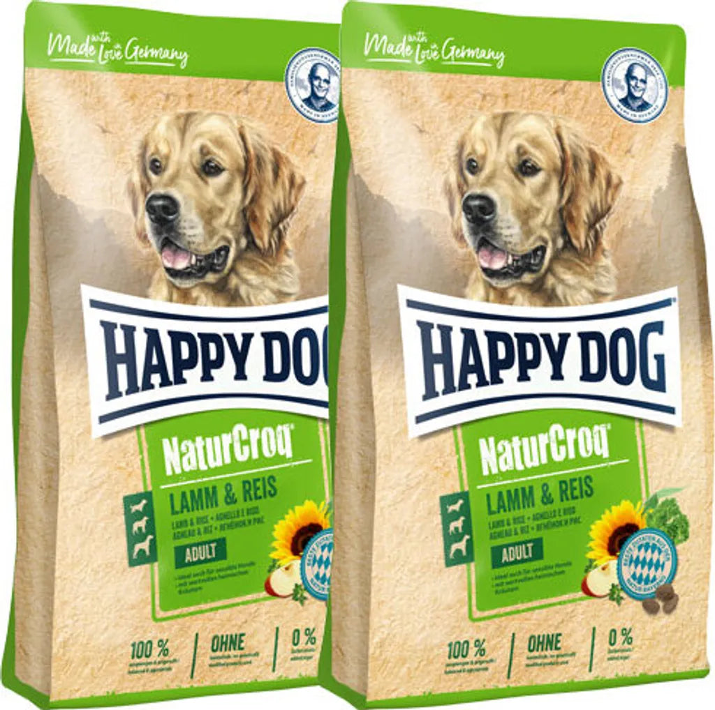  2 X 15 Kg Happy Dog NaturCroq Adult Lamm & Reis