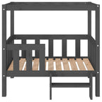  VidaXL Hundebett Grau 95,5x73,5x90 Cm Massivholz Kiefer
