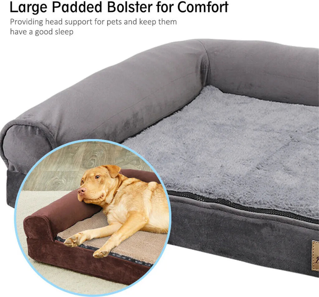  WISFOR Orthopädisches Hundebett Tierbett Memory Foam Hundesofa Hundekorb Gelenkschonend Weich 63x50cm XXL: 135x100x24cm
