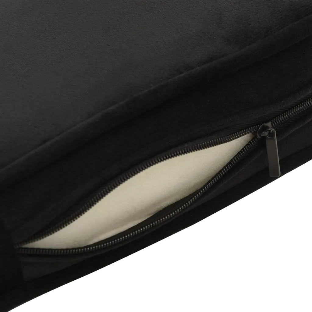  VidaXL Hundesofa Schwarz 60x43x30 Cm Plüsch Und Kunstleder