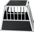  Tectake Hundetransportbox Single Mit Schräger Rückwand - Schwarz