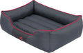  Hundebett Hundesofa Hundekorb, XXXL, 131 X 110 Cm, Grau Mit Einem Roten Streifen