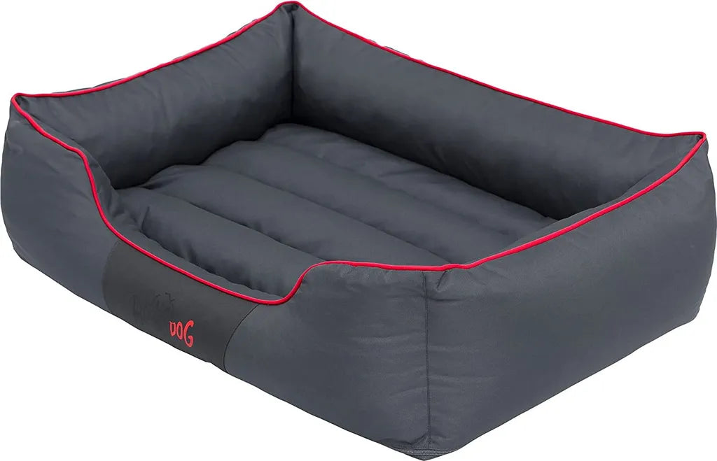  Hundebett Hundesofa Hundekorb, XXXL, 131 X 110 Cm, Grau Mit Einem Roten Streifen