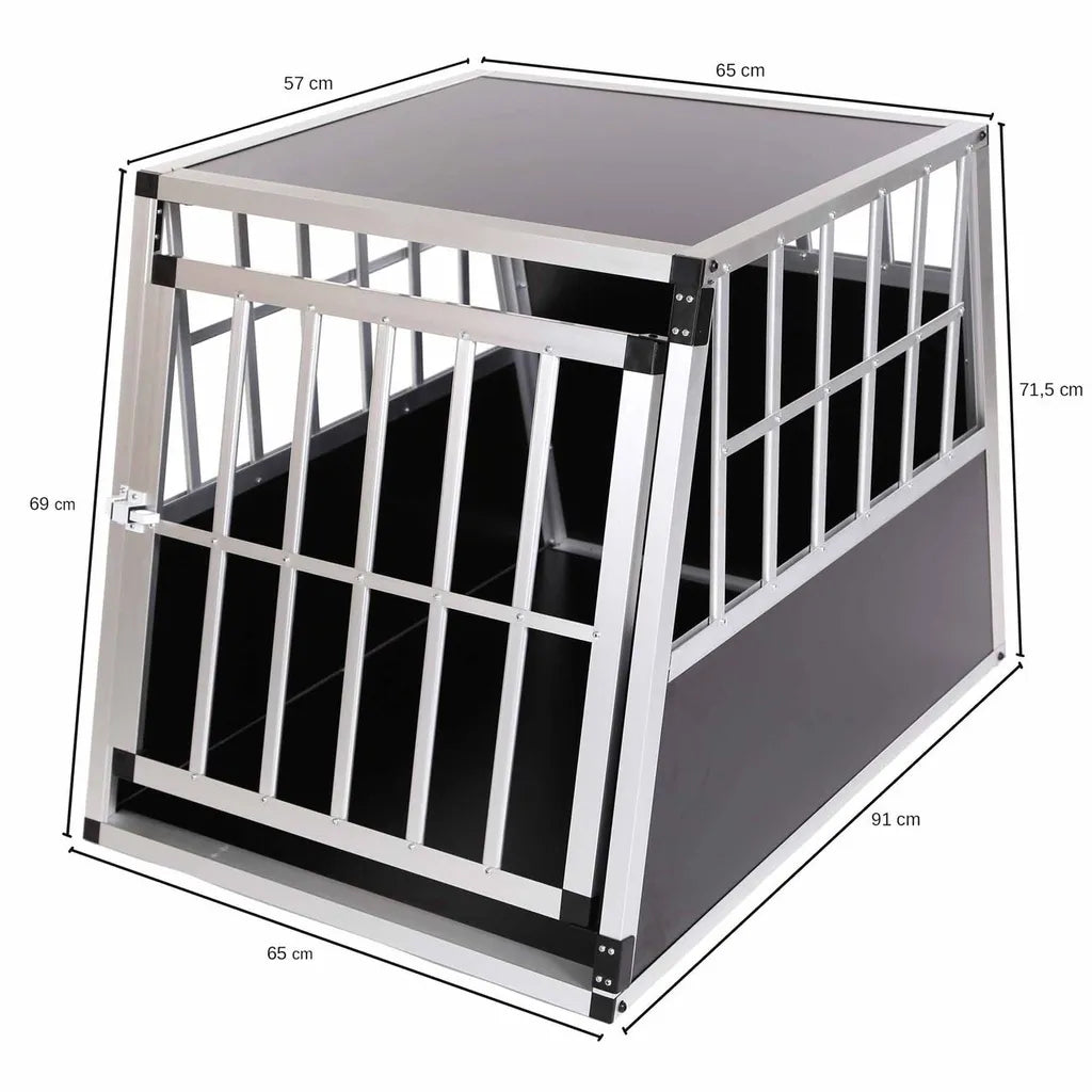  Zoomundo Hundetransportbox / Kofferraumbox Aus Aluminium - 1-Türig Premium