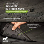  GÜTEWERK SEATER Hundesitz Für Auto Rücksitz Für Kleine Bis Mittlere Hunde Max 45 Cm Schulterhöhe - Stabiles & Wasserfestes Material Schwarz - Hunde-Autositz Für Rückbank Faltbar - Schutz Für Autositze
