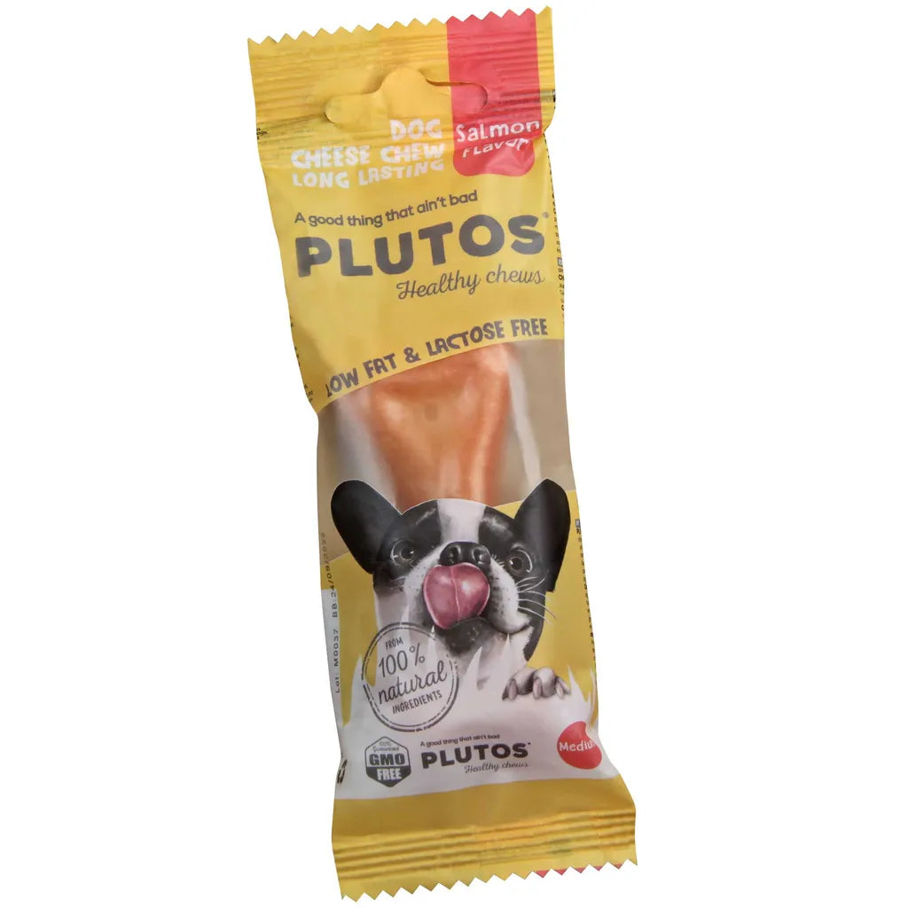  PLUTOS® 10 Stück Käse & Lamm (Größe L) - Kauknochen - Ohne Zuckerzusatz - Allergiker Geeignet - Fettarm