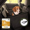  GÜTEWERK SEATER Hundesitz Für Auto Rücksitz Für Kleine Bis Mittlere Hunde Max 45 Cm Schulterhöhe - Stabiles & Wasserfestes Material Schwarz - Hunde-Autositz Für Rückbank Faltbar - Schutz Für Autositze