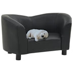  VidaXL Hundesofa Schwarz 67x41x39 Cm Kunstleder