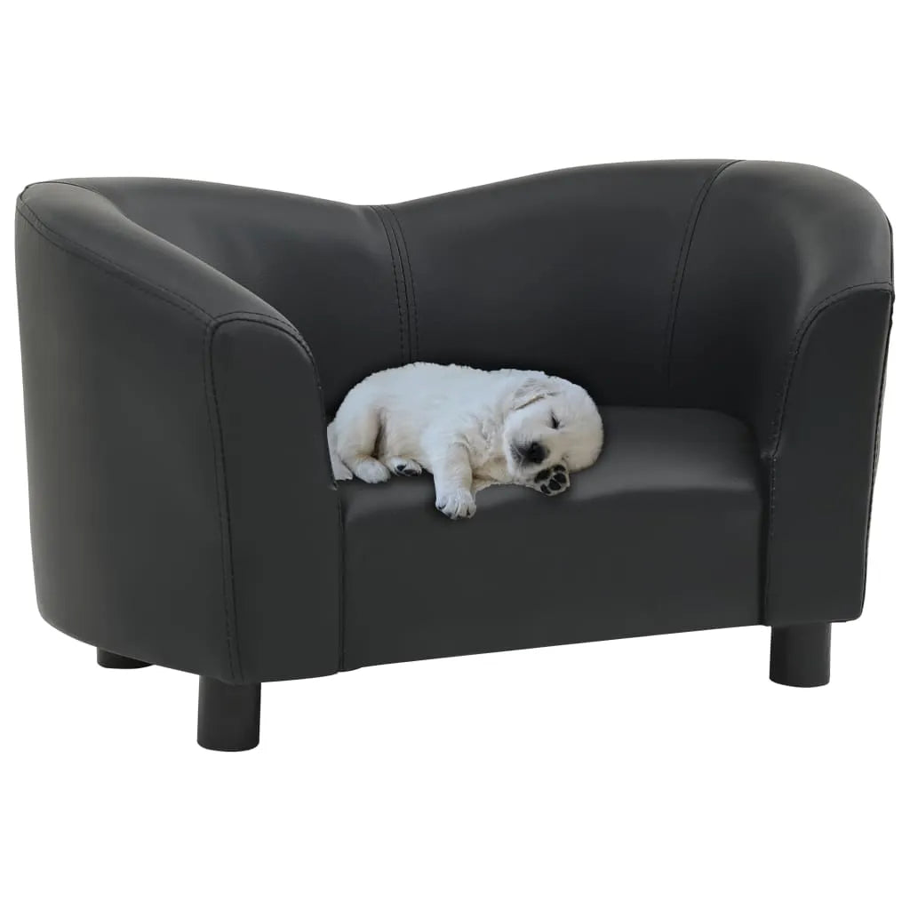  VidaXL Hundesofa Schwarz 67x41x39 Cm Kunstleder