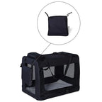  Hundetransportbox Hundetasche Hundebox Faltbare Kleintiertasche (XXL) 90x61x65 Cm Schwarz
