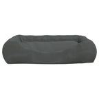  VidaXL Hundebett Mit Kissen Dunkelgrau 75x58x18 Cm Oxford-Gewebe