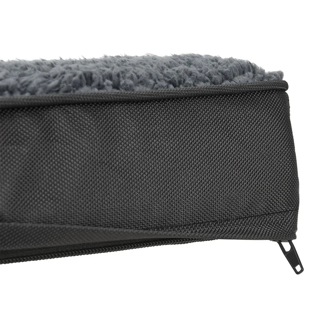  Juskys Hundebett Milow Orthopädisch 112x81cm - Hundekissen Flauschig & Stabil - Bezug Abnehmbar & Waschbar – Hundematte Für Große Hunde - Grau