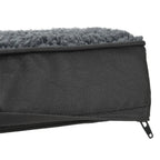  Juskys Hundebett Milow Orthopädisch 112x81cm - Hundekissen Flauschig & Stabil - Bezug Abnehmbar & Waschbar – Hundematte Für Große Hunde - Grau