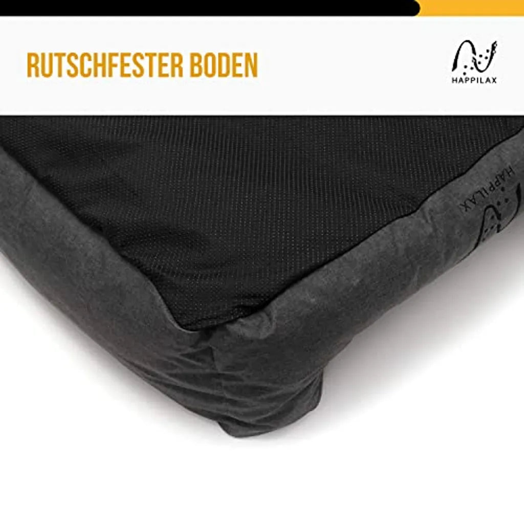 Waschbares Hundebett Mit Wendekissen, Größe L - Grau - 90*70 Cm