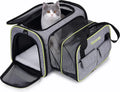  Transporttasche Katze Und Kleine Hunde Im Auto, Katzentransportbox Katzen Transporttasche & Hundebox Für Den Transport Von Hund & Katze Im Auto Oder In Der Bahn 44.5 * 33 * 28cm (Grau)