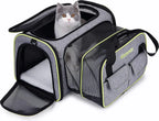  Transporttasche Katze Und Kleine Hunde Im Auto, Katzentransportbox Katzen Transporttasche & Hundebox Für Den Transport Von Hund & Katze Im Auto Oder In Der Bahn 44.5 * 33 * 28cm (Grau)