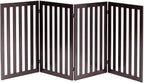  COSTWAY Absperrgitter Hunde 89cm Hoch, 4 Paneelen Schutzgitter Holz Klappbar, Treppengitter Hundeabsperrgitter Flexibel Türschutzgitter (Braun)