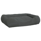  VidaXL Hundebett Mit Kissen Dunkelgrau 75x58x18 Cm Oxford-Gewebe