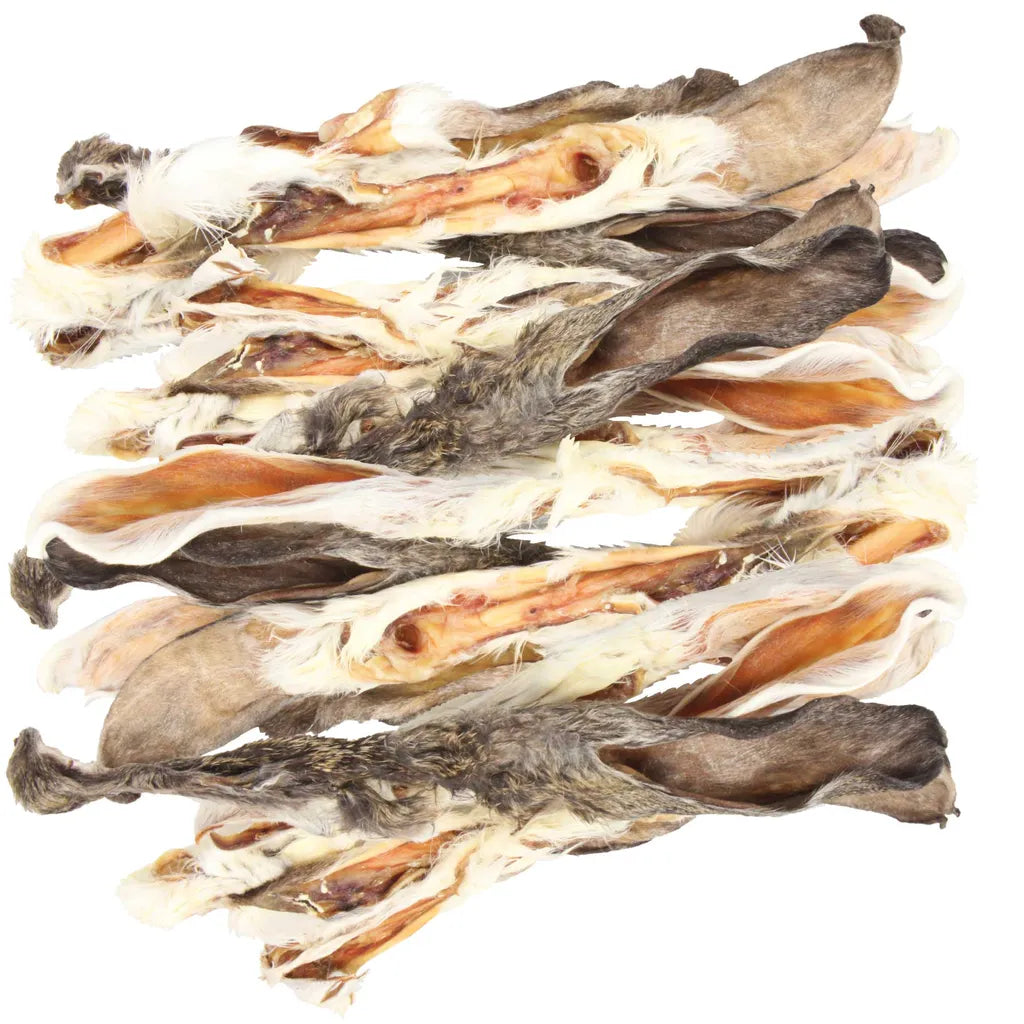  Getrocknete Kaninchenohren Sind Ein Ideal Verträglicher Kausnack Für Viele Ernährungssensible Hunde Ca 200 G
