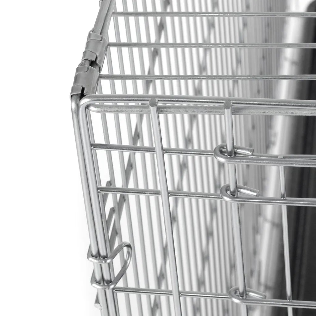  Zoomundo Faltbarer Tierkäfig / Transportbox - Silber Größe XXL