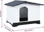  VidaXL Hundehütte Grau 90,5x68x66 Cm Polypropylen