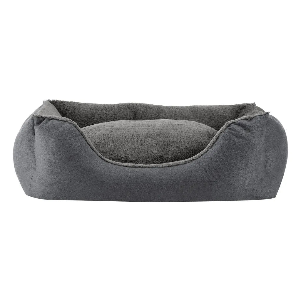  Juskys Hundebett Eila S – Hundekorb 50 X 37 X 15 Cm – Orthopädisches Hundekissen Waschbar & Flauschig - Haustierbett Für Kleine Hunde & Katzen In Grau