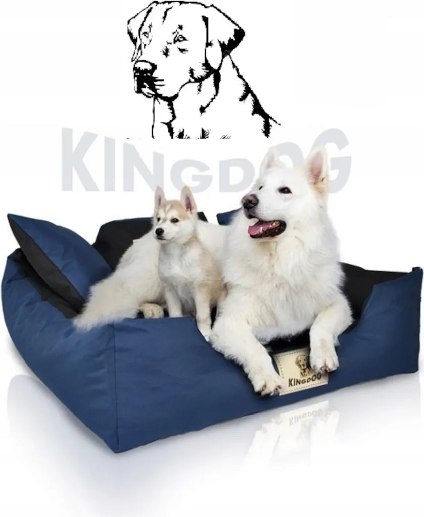  Großes Hunde- Und Katzenbett 75 X 65 Dunkelgrau - Kingdog Größe M