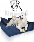  Großes Hunde- Und Katzenbett 75 X 65 Dunkelgrau - Kingdog Größe M