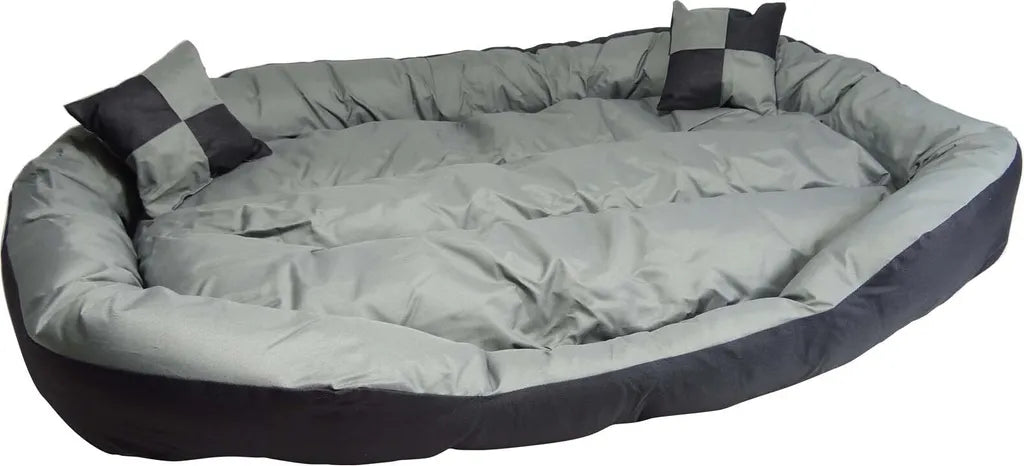  2in1 Hundebett XXL - Kuscheliges, Waschbares Hundekorb Big Tier Sofa - Größe XL 150x120x25cm