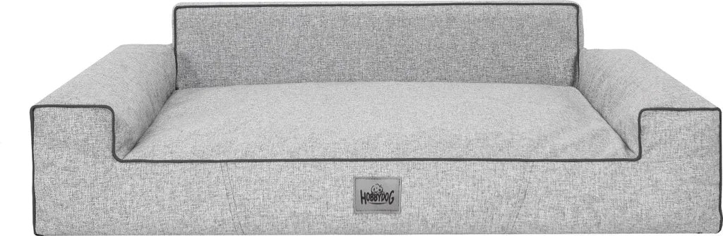  Orthopädisches Hundebett GLAMOUR Bett Sofa Ökoleinen Kissen XL HELLGRAU INARII HobbyDog