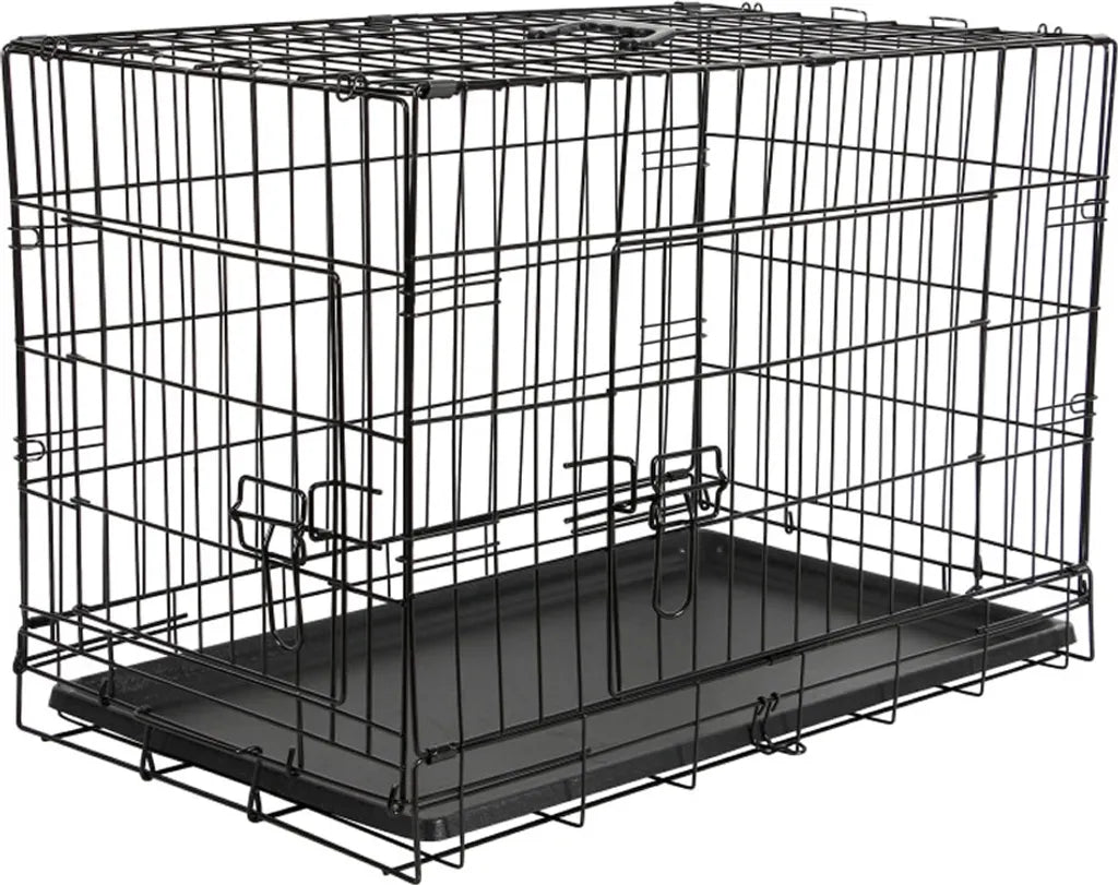 Mucola L Hundetransportbox Hundeklappkäfig Gitter Schwarz