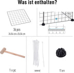  PawHut Freigehege Laufgitter DIY Welpenlaufstall Gittergehege Für Kleintier Aus Metallgitter Absperrgitter Kleine Haustiere Laufstall Für Innen 36 Platten Schwarz 146 X 73 X 73 Cm