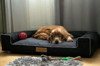  Hundebett XL Schwarz Hundesofa Hundeliege Hundekissen Hundekorb 100x65 Cm