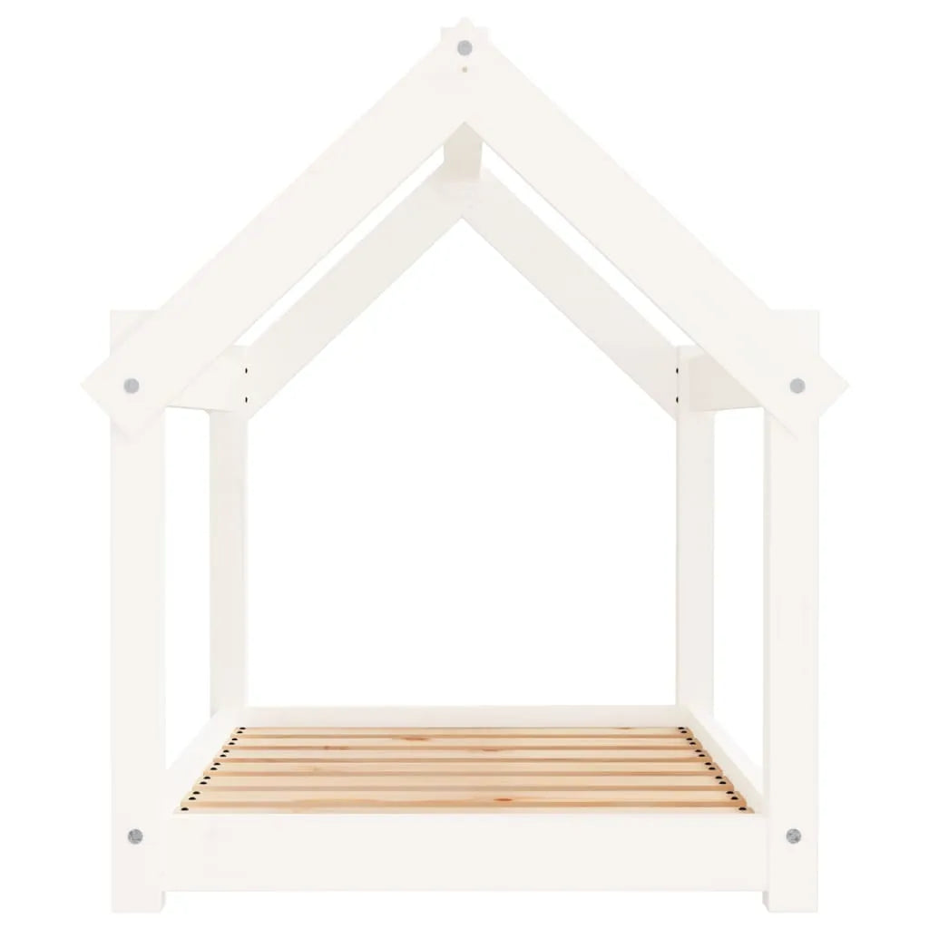  VidaXL Hundebett Weiß 81x60x70 Cm Massivholz Kiefer