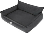  Orthopädisches Hundebett JOKER Bett Hund Sofa Schlafplatz Korb Matratze Tierbett XXXL 132x106 Cm Antrazit Velours