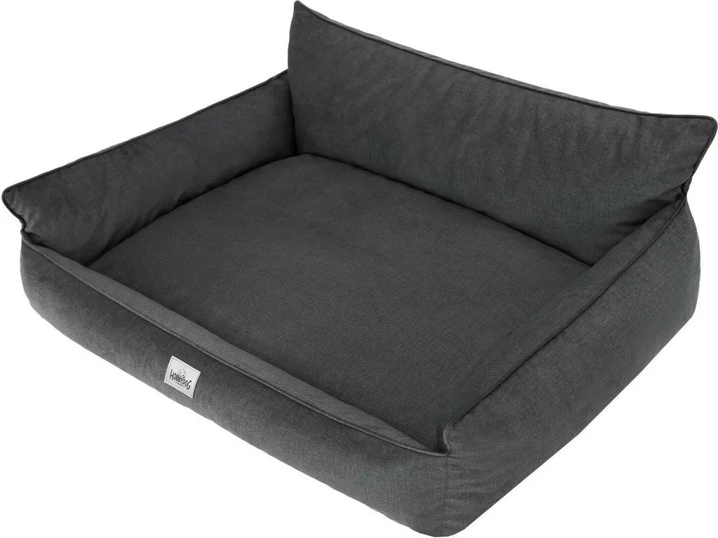  Orthopädisches Hundebett JOKER Bett Hund Sofa Schlafplatz Korb Matratze Tierbett XXXL 132x106 Cm Antrazit Velours