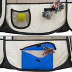  Tectake Tierlaufstall Aus Polyester Inkl. Tragetasche - Blau