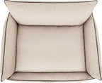  Orthopädisches Hundebett JOKER Bett Hund Sofa Schlafplatz Korb Matratze Tierbett XXL 106x80 Cm Beige Optisch Wie Leinen