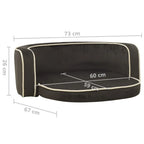  VidaXL Hundesofa Klappbar Dunkelgrau 73x67x26 Cm Plüsch Kissen