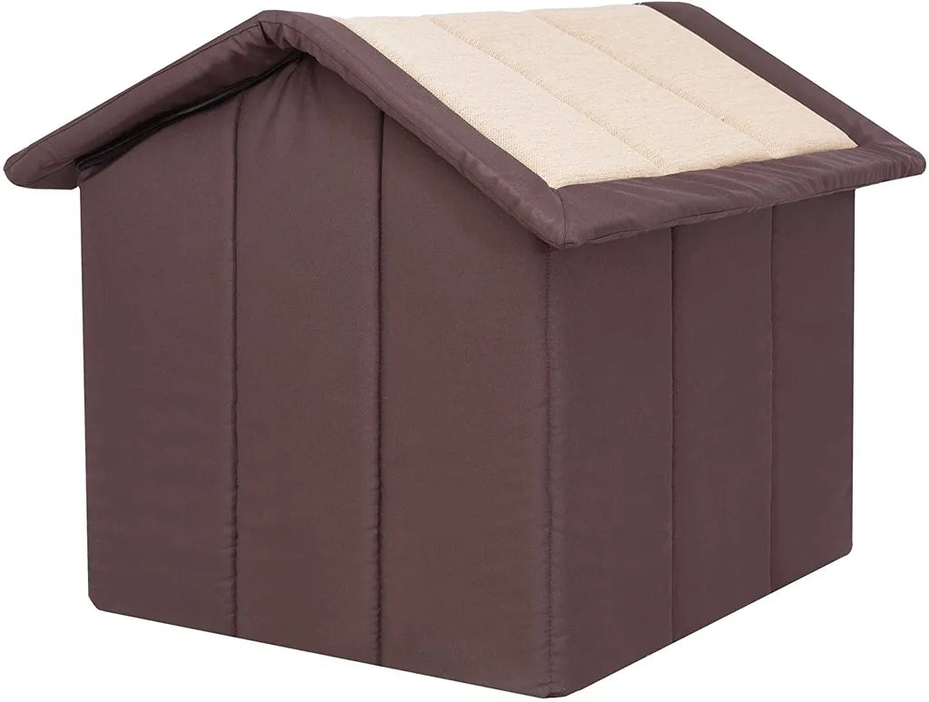  Hobbydog Hundehaus Hundehöhle Hundehütte Stoff INARI Tierhaus Beige Braun R2: 44 X 38 X 45 Cm