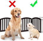  COSTWAY 4-teiliges Absperrgitter Hunde, Schutzgitter Holz Klappbar, Treppengitter Hundeabsperrgitter Türschutzgitter