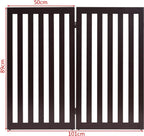  COSTWAY Absperrgitter Hunde 89cm Hoch, Schutzgitter Holz Klappbar, Treppengitter Hundeabsperrgitter Flexibel Türschutzgitter (Braun-Verlängerung)