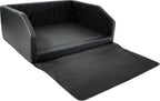  Hundebett Kofferraum Bett Schwarz L (100x80x38cm) Travel Autohundebett Schutzdecke Kunst Leder Autositz