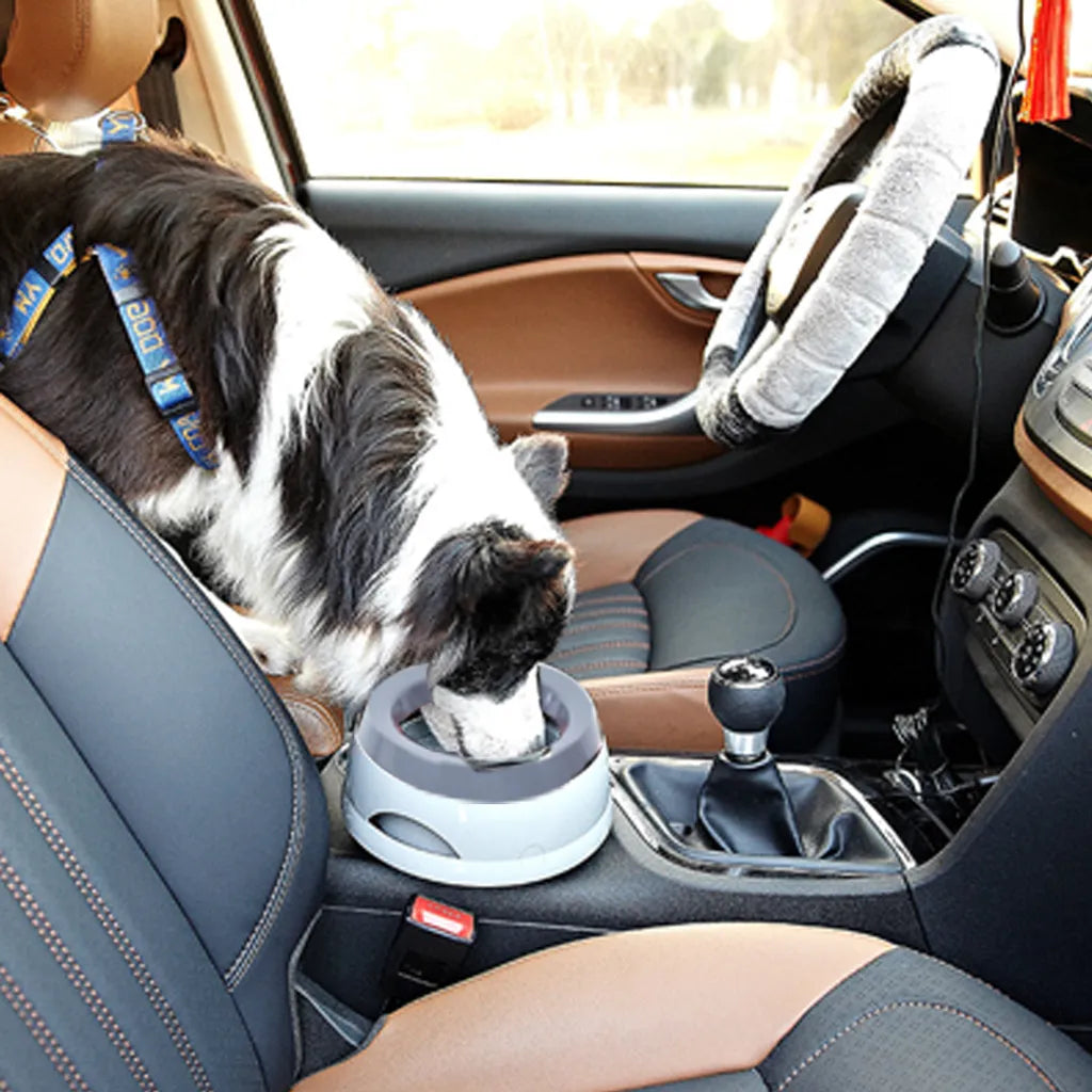  Wassernapf Für Hunde Unterwegs 750ml, Qianyou Auslaufsicher Spritzschutz Fressnapf Hundenäpfe Katzenapf Haustier Rutschfest Auto Reise Trinknapf Plastik Abnehmbar Tragbar Wasserschüssel