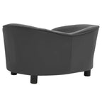  VidaXL Hundesofa Dunkelgrau 69x49x40 Cm Plüsch Und Kunstleder