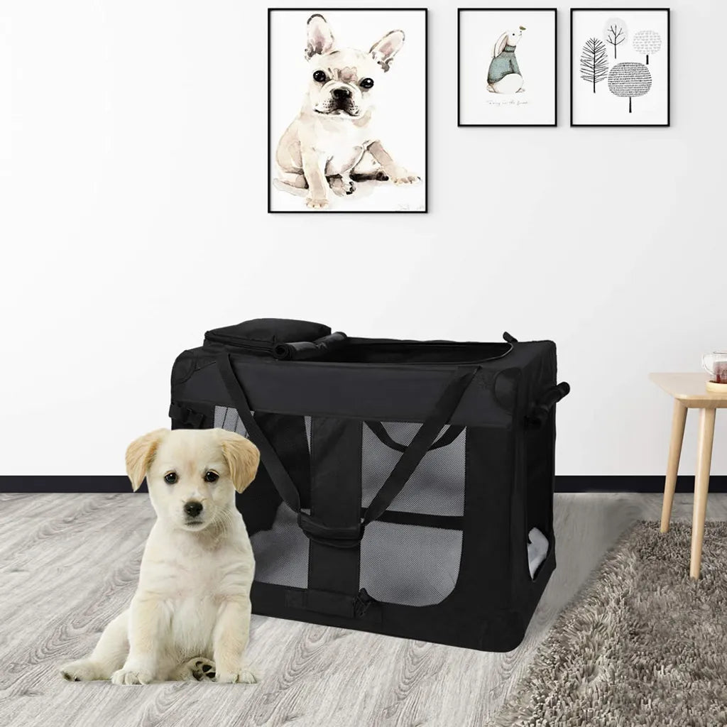 Mucola Hundebox L - 70 X 50 X 52 Cm Transportbox Hundetransportbox Faltbar Katzentransportbox Hundetasche