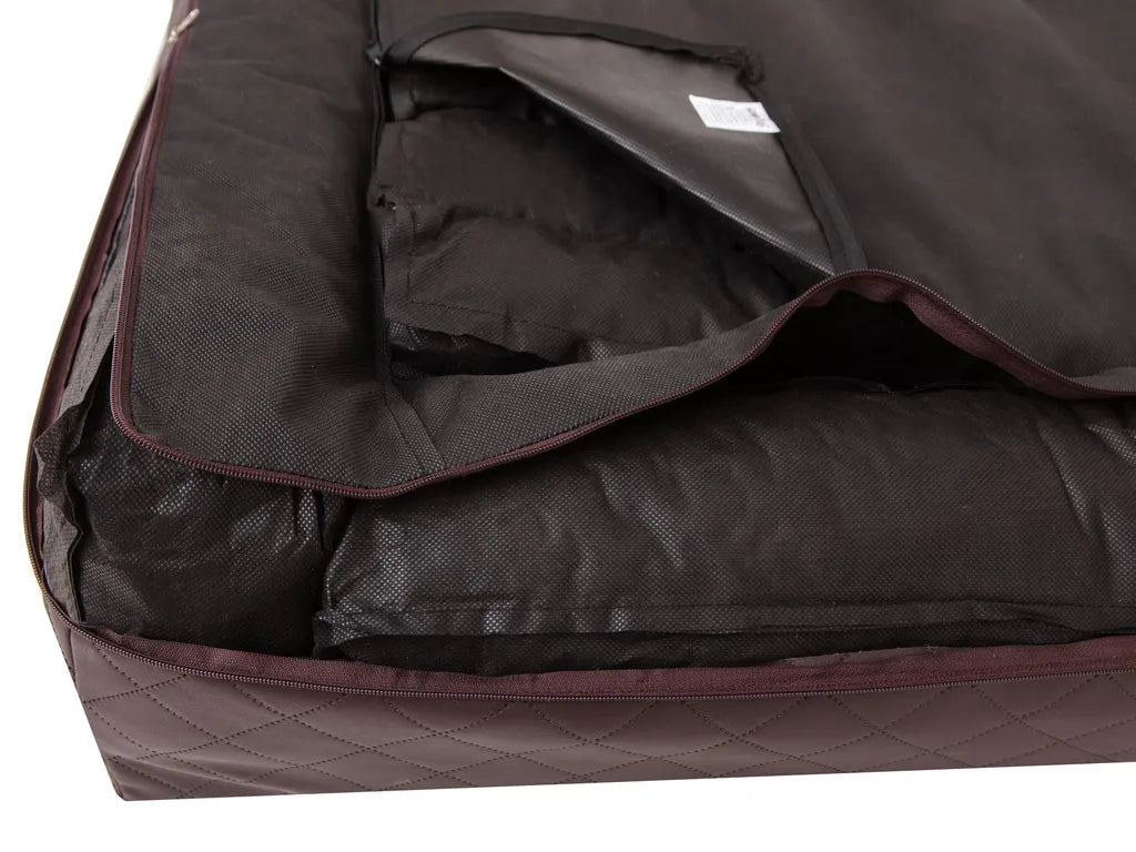  Hundebett Hundesofa Katzenbett Schlafplatz Matratze Tierbett - Victoria Lux - 118 X 78 Cm [Größe: XXL] - Braun Mit Pelz